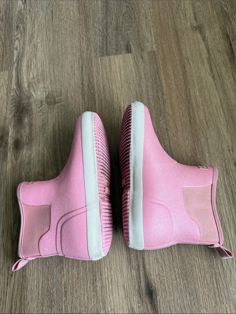 Hunter Kids Pink Glitter Ankle Rain Boots Size 2